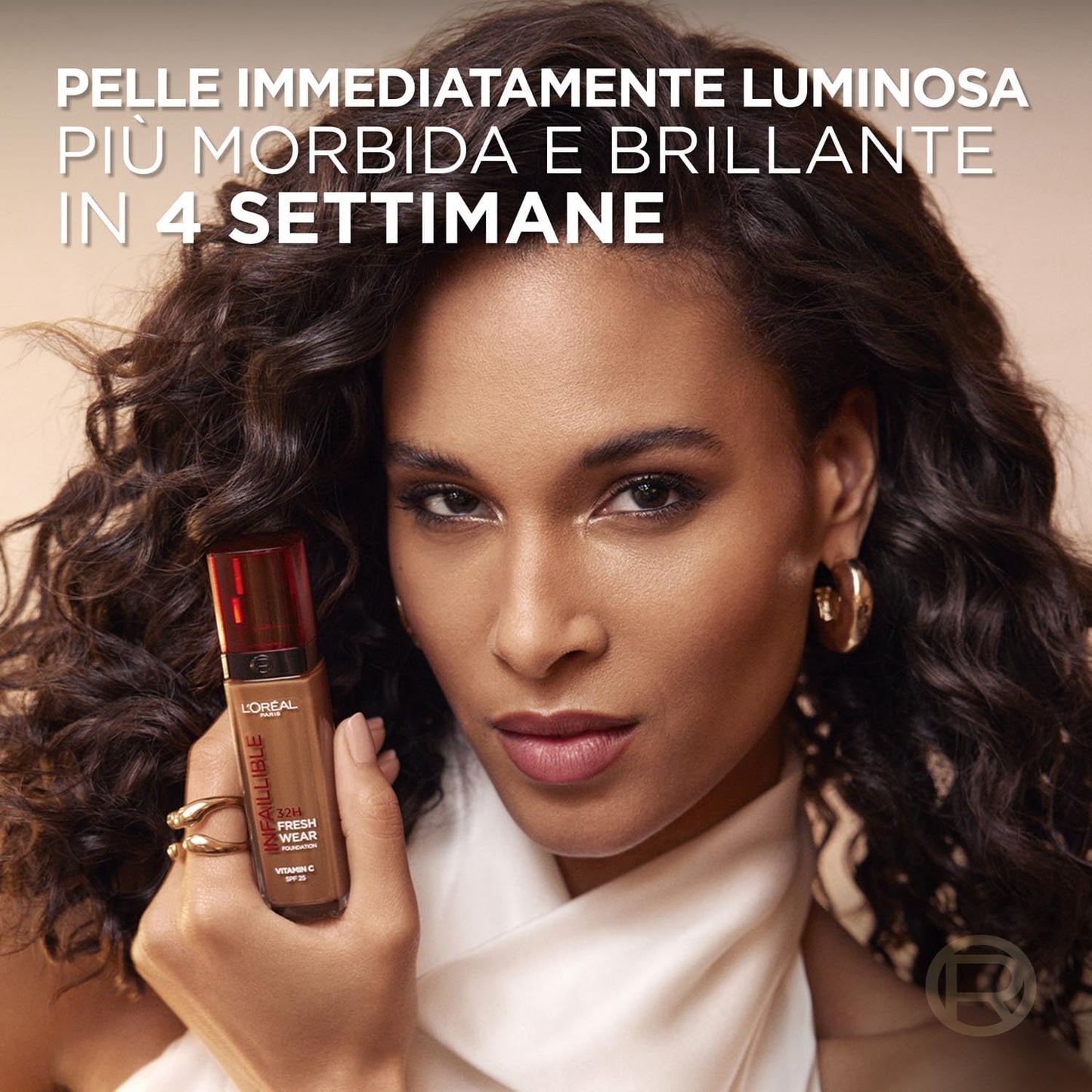 L'Oréal Paris Fondotinta Liquido Infaillible 32H, Coprente a Lunga Tenuta Con Protezione Solare SPF25, Formula Waterproof E Idratante, Tonalità: 235 Cool Rosé