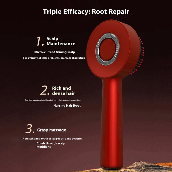 Electric Massage Comb Vibration Red Light Therapy Hair Growth Massage Scalp Brush anti Hair Loss Liquid Oil Applicator Hair Care